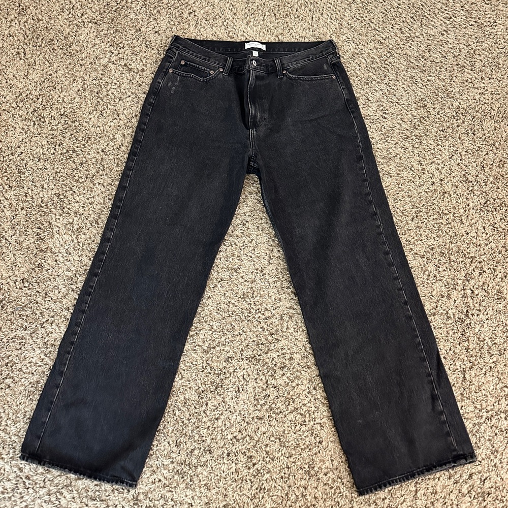 Abercrombie & Fitch women Dark Gray Straight Jeans